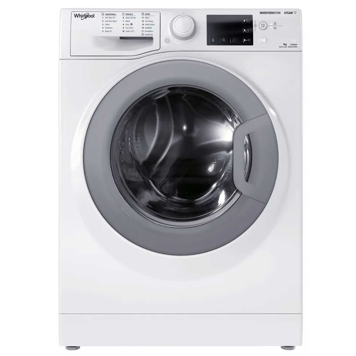 Whirlpool 惠而浦 CWNB7002GWG 7.0公斤 1200轉 SteamFit系列 無刷式變頻 纖薄前置式洗衣機