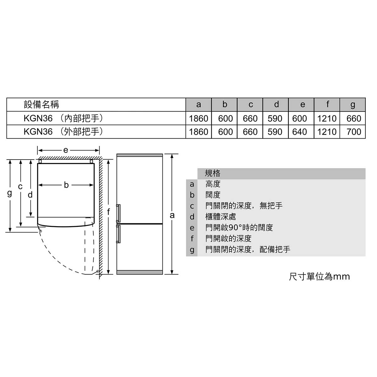 Siemens 西門子 KG36NVI37K 323公升 底層冰格雙門雪櫃 (右門鉸)