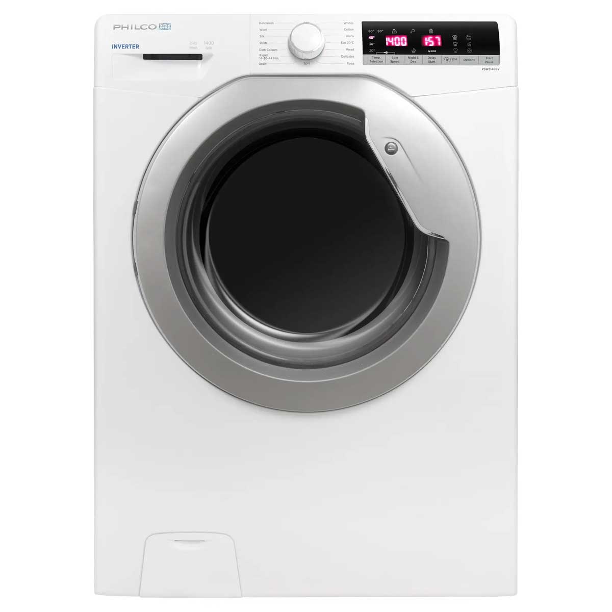 Philco 飛歌 PSW81400V 8.0公斤 1400轉 變頻 前置式洗衣機 - ShineCreation 創暉百貨
