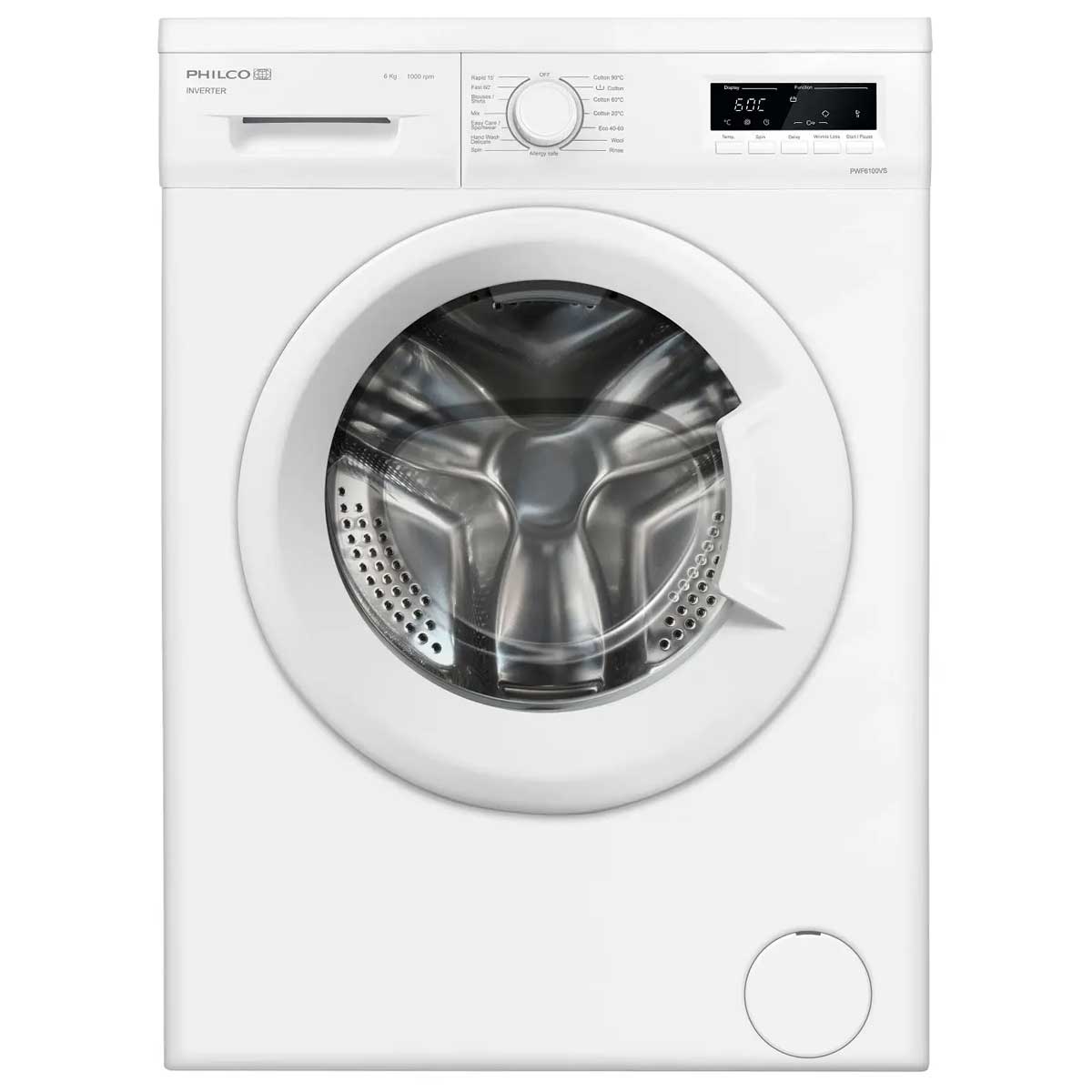 Philco 飛歌 PWF6100VS 6公斤 1000轉 變頻超薄前置式洗衣機 - ShineCreation 創暉百貨