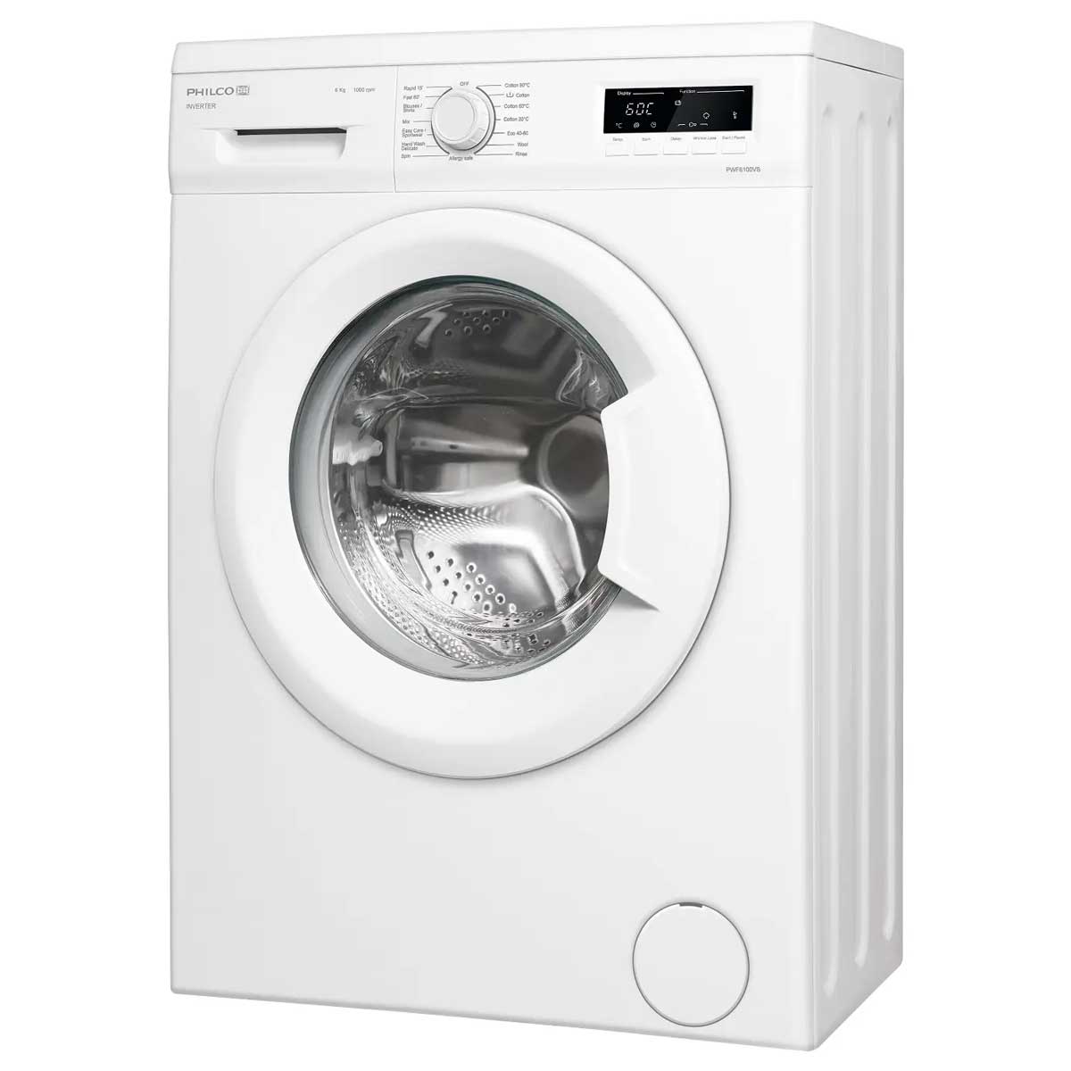 Philco 飛歌 PWF6100VS 6公斤 1000轉 變頻超薄前置式洗衣機 - ShineCreation 創暉百貨
