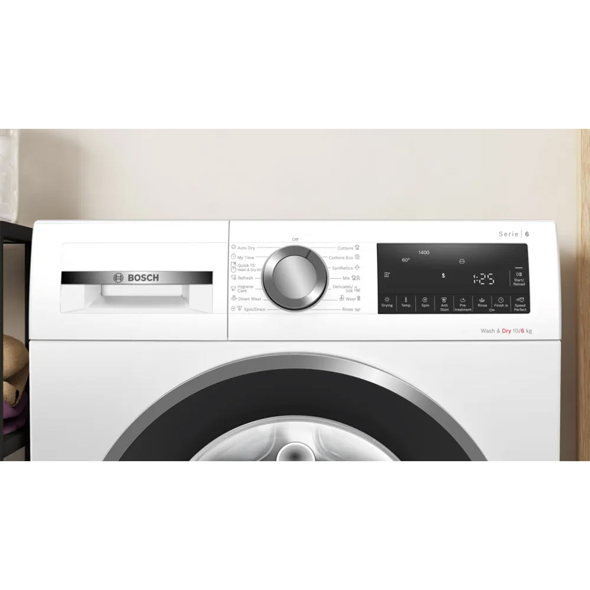 Bosch 博世 WNG254YDHK 10/6.0公斤 1400轉 Series 6 變頻 前置式洗衣乾衣機