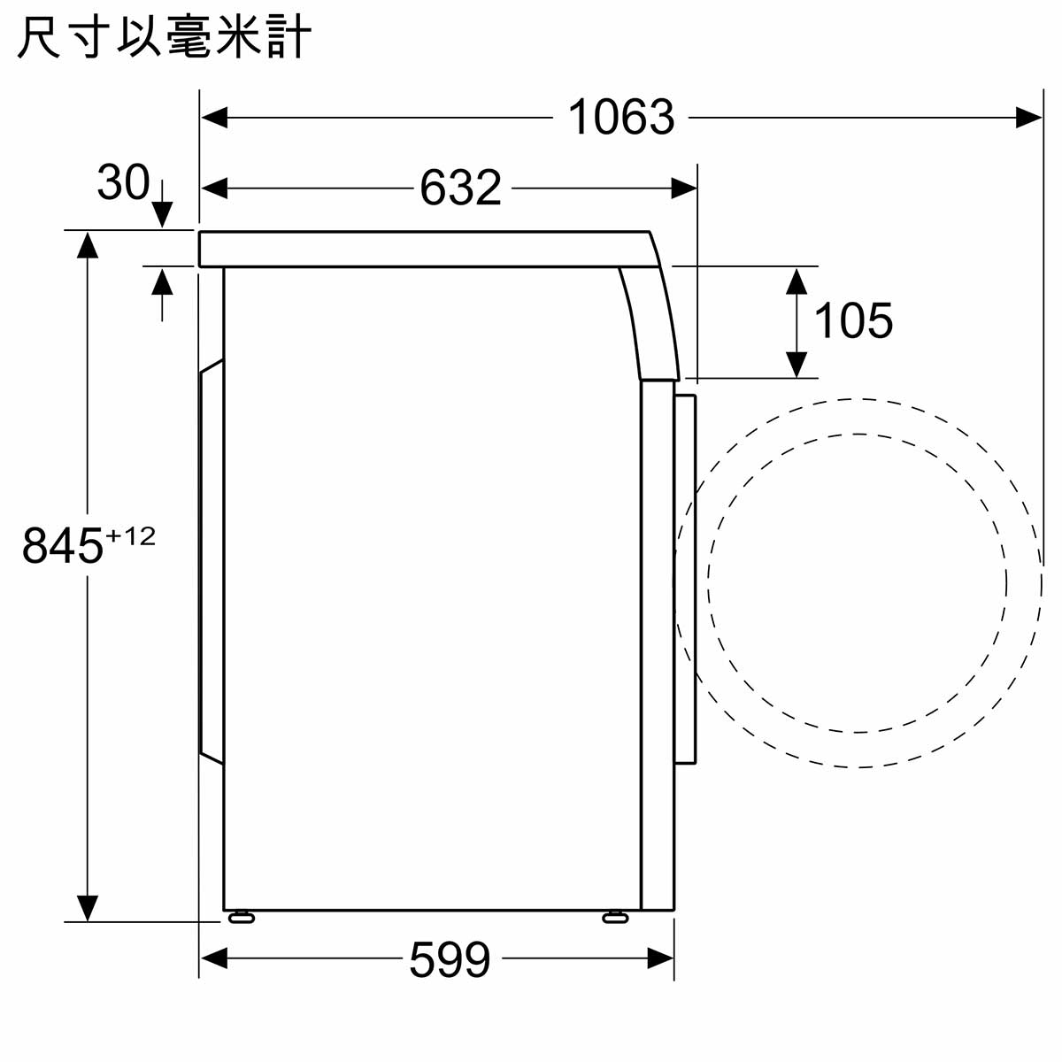 Bosch 博世 WUU28480HK 8.0公斤 1400轉 Series 6 前置式洗衣機 - ShineCreation 創暉百貨