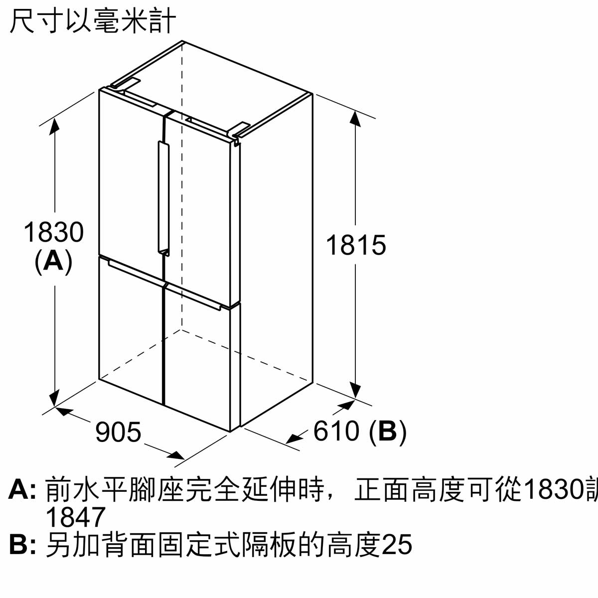 Bosch 博世 KFN96APEAG 593公升 Series 6 不銹鋼面防指紋 無霜法式多門雪櫃 - ShineCreation 創暉百貨