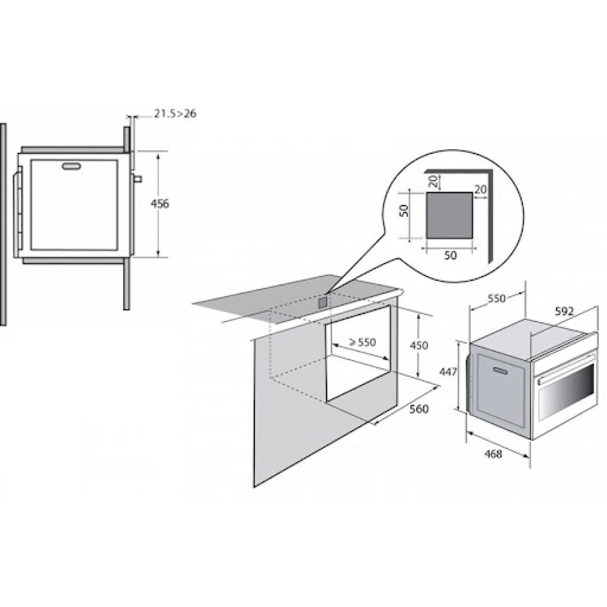 Brandt 白朗 BKV6132X 29公升 45厘米 嵌入式電蒸爐 - ShineCreation 創暉百貨